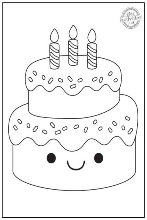 printable birthday cake coloring pages kids activities blog