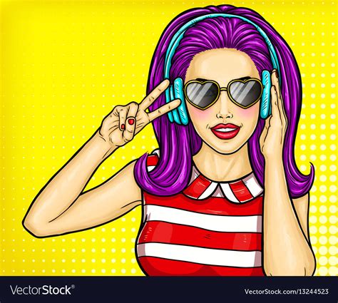 sexy pop art girl holding hands to his mouth and vector image