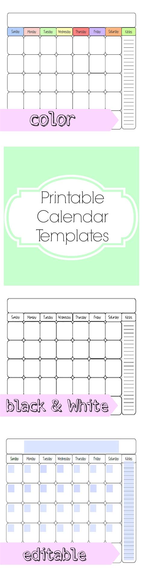 printable calendar template simply sweet days