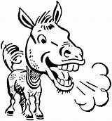 Donkey Coloring Pages Print Color sketch template