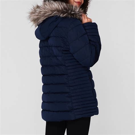 firetrap womens luxe bubble jacket ladies outerwear full zip hooded
