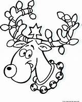 Rudolf Pages Reindeer Coloring Rednosed Getcolorings Rudolph Red sketch template