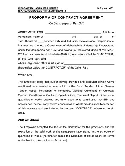 agreement format fill  printable fillable blank pdffiller