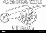 Carriola Jardin Brouette Attrezzi Wheelbarrow sketch template