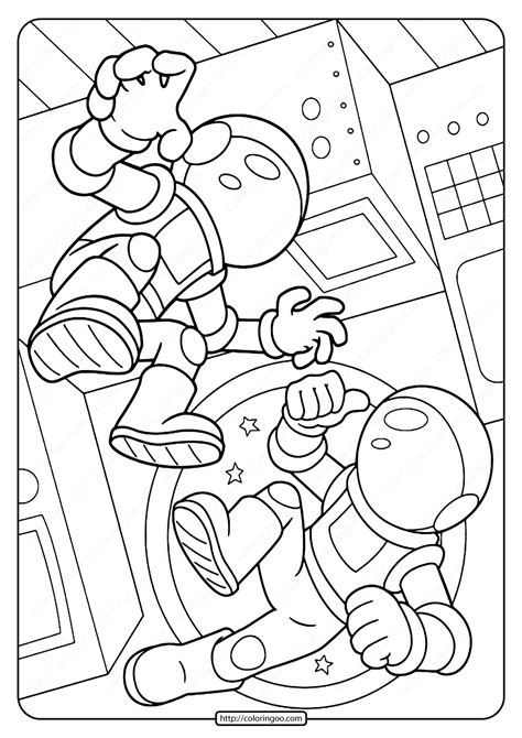 printable space astronauts  coloring page  printable