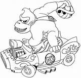 Mario Kart Kong Coloring Donkey Pages Super Printable Drawing Kids Car Draw King Country Games Print Ausmalen Diddy Color His sketch template