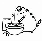 Pusheen Coloring Pages Cat Cute Book Food Pokemon Girls Kids Printable sketch template