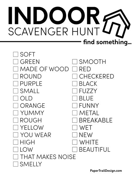 printable scavenger hunt