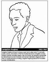 Langston Hughes Crayola Poet sketch template