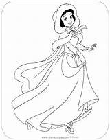 Snow Coloring Pages Winter Dwarfs Seven Disneyclips sketch template