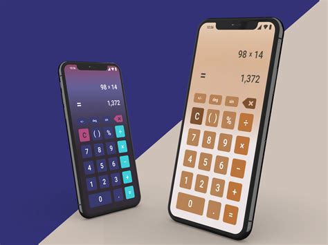 mobile calculator app  peter hansen  dribbble