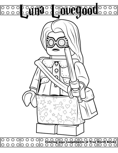 coloring page luna lovegood true north bricks harry potter