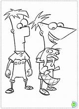Coloring Ferb Phineas Dinokids Close Print sketch template