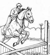 Racing Getcolorings Paarden Springen Sheets sketch template