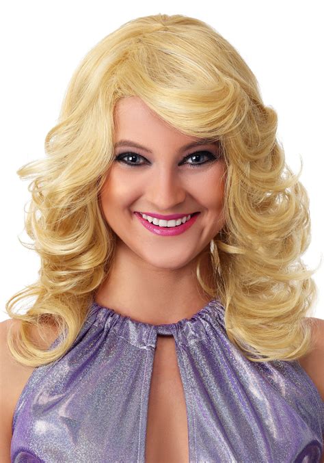 Blonde Women S 1970s Feathered Wig
