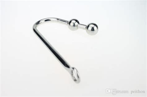 Stainless Steel 2 Ball Metal Anal Hook Stainless Steel Anal Sex Toy