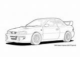 Subaru Impreza Sti 22b Coloring Sketch sketch template