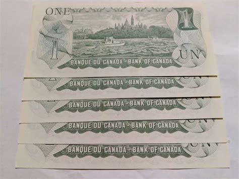 uncirculated sequentially numbered canadian  banknotes