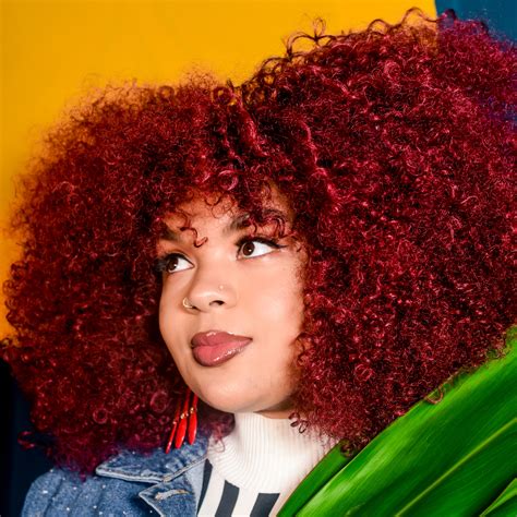ways to wear red hair color on natural curly hair