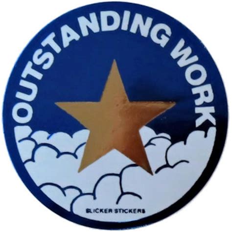 outstanding work stickers pkt  qizzle