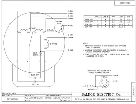 wiring baldor  phase motor