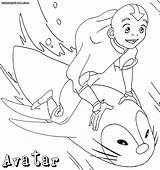 Avatar Coloring Pages Airbender Last sketch template
