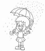 Deszcz Kolorowanka Druku Oknem Raincoat Rainy Parasol Regen Kleurplaat Pokoloruj sketch template