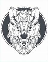 Loup Totem Coloriages sketch template