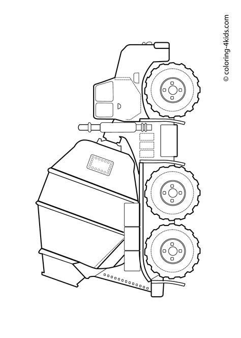 concrete truck coloring pages  kids truck coloring pages