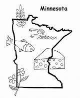 Minnesota State Coloring Outline Pages Map Sheets Preschool Summer Printable Tradition Crafts Flag Kids School Printables Usa sketch template