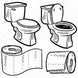 Bathroom Toilet Objects Illustration Sketch Vector Drawing Paper Format Lhfgraphics Doodle Including Style Stock Premium Templates Template Getdrawings Depositphotos sketch template