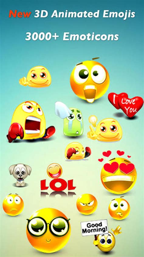 3d animated emoji pro emoticons sms mms whatsapp