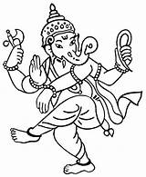 Ganesha Hindu Drawing Sketch Coloring Pages Diwali Gods Ganesh Lord Choose Board Painting sketch template