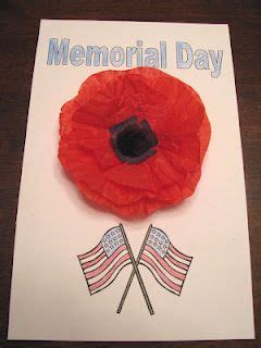 tissue paper poppies  simple craft    memorial day
