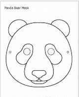 Mask Animal Printable Masks Coloring Panda Templates Kids Pages Template Bear Craft Chinese Choose Board sketch template