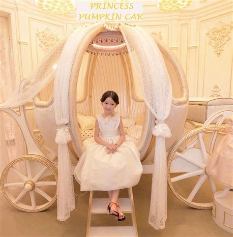 Furniture European Cinderella Carriage Bed Pumpkin Shape