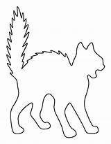 Cat Scary Pattern Halloween Outline Template Printable Stencils Templates Use Patternuniverse Crafts Cut Quilting Patterns Print Moldes Paper Shape Pdf sketch template