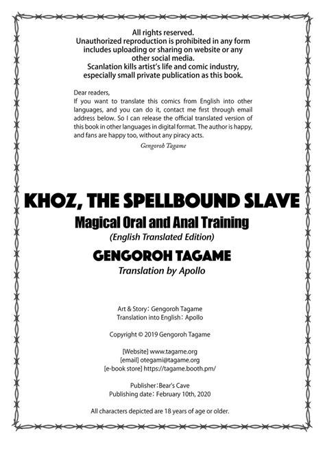 [gengoroh Tagame] Khoz The Spellbound Slave 2 Magical Oral And Anal