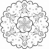 Mandala Inverno Para Colorir Mandalas Poesia Visitar Christmas Desenhos sketch template