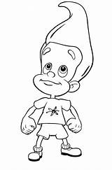 Coloring Jimmy Pages Neutron sketch template