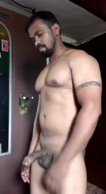 Indian Muscular Hunk Wanking Big Hard Cock
