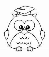 Coloring Owl Pages Smart Cap sketch template