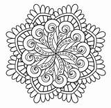 Thick Coloring Pages Lined Getdrawings Mandalas sketch template