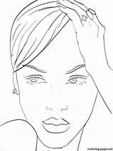Coloring Rihanna Pages Color Books sketch template