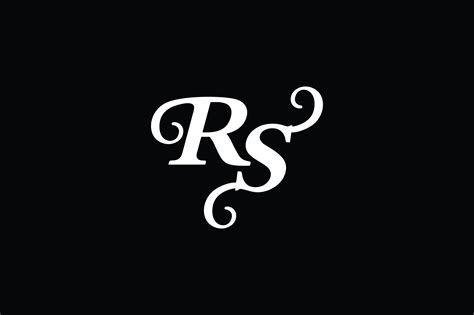 monogram rs logo  graphic  greenlines studios creative fabrica