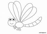 Dragonfly Coloringpage sketch template