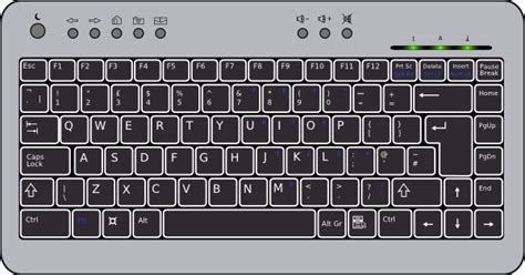 compact computer keyboard clip art  clkercom vector