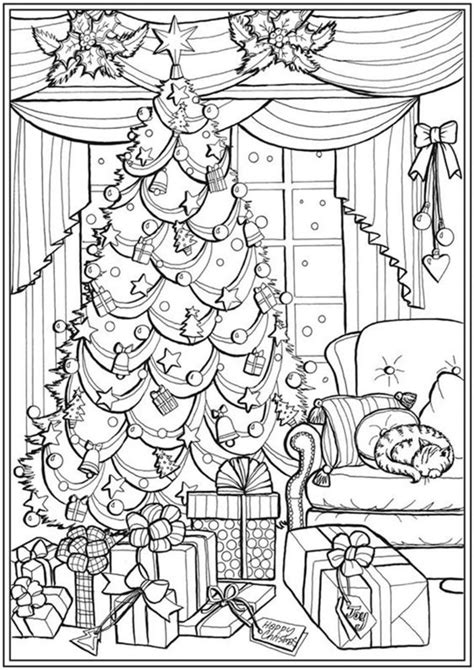 difficult christmas coloring pages  kids