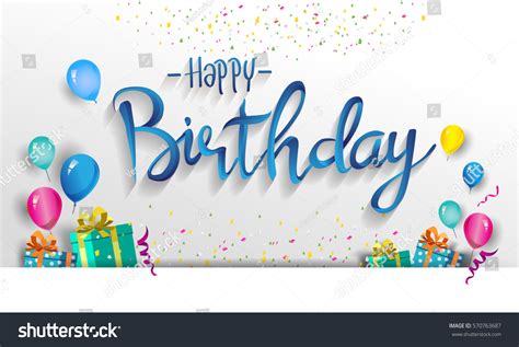 happy birthday typography vector design greeting stock vector royalty