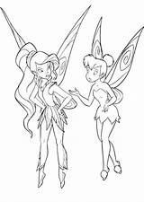 Coloring Tinkerbell Friends Pages Getcolorings Print sketch template